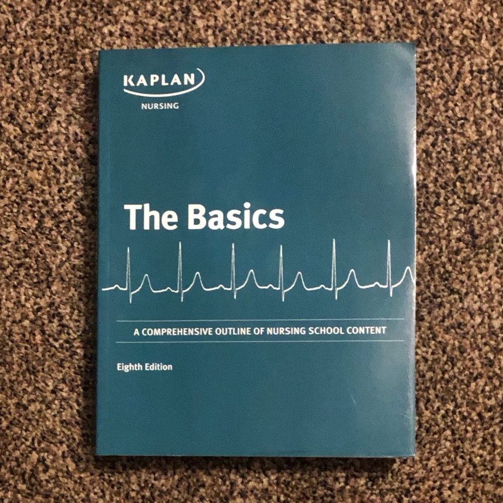 👩‍⚕️🌹🍃Like New ~ Never Used THE BASICS 8th Ed. Book - Kaplan Nursing🍃🌹👩‍⚕️